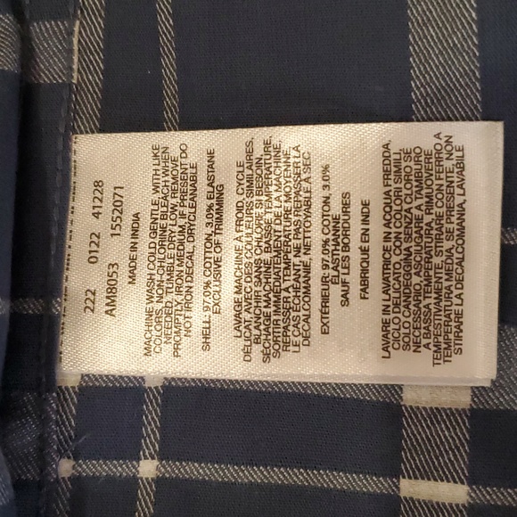 Columbia Shirt Plaid Button Up Blue Gray XL Long Sleeve New - Picture 6 of 6